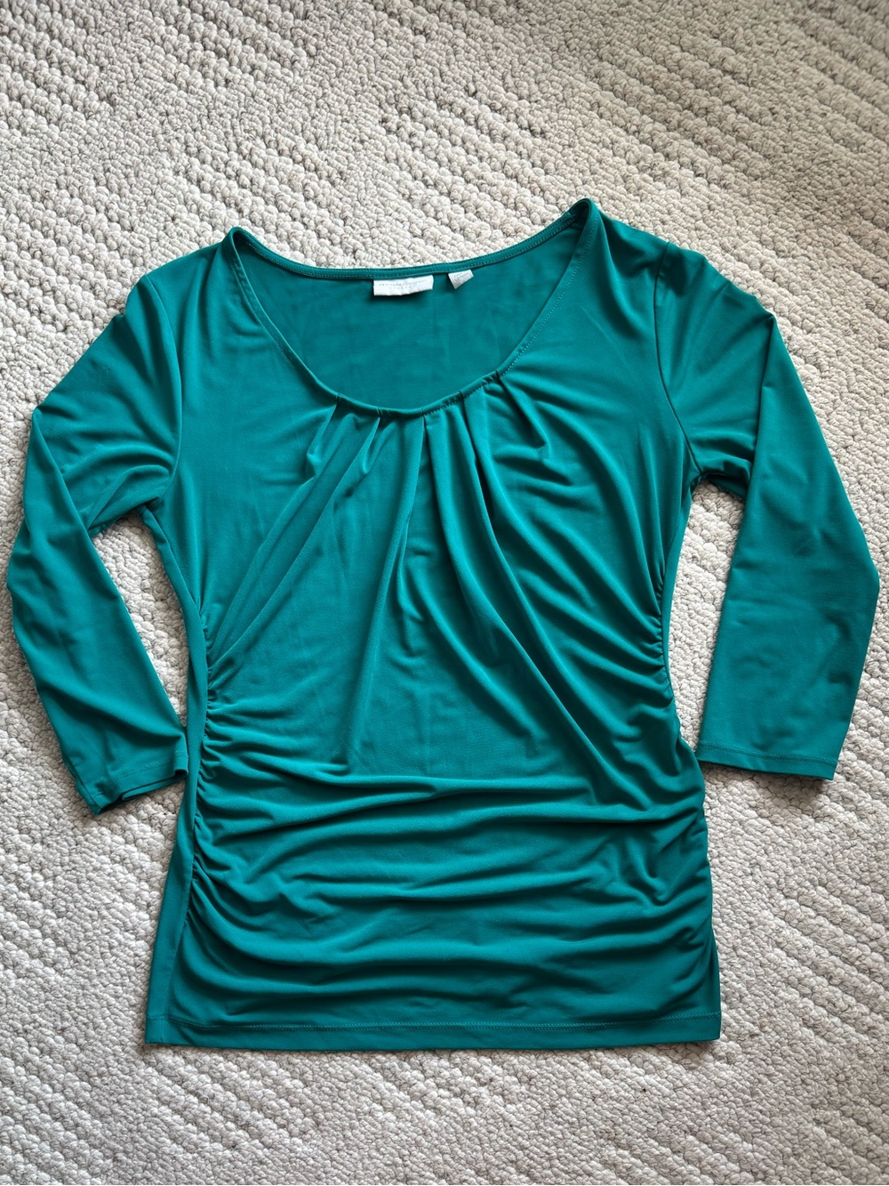 New York & Company Scoop Neck Ruched Top